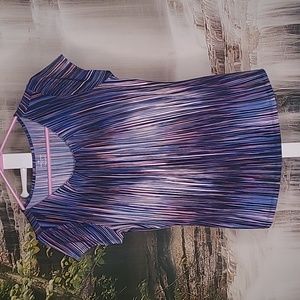 Worthington Womens Petite Large Classy stretchy colorful vibrant gradient blouse